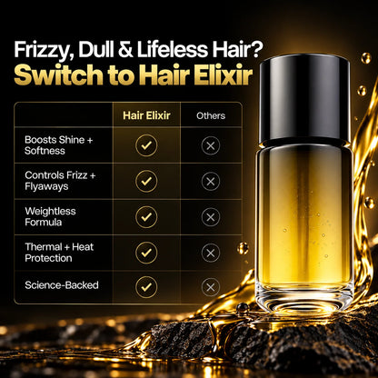 ✨🌿 Lightweight Botanical Hair Elixir – Smooth Frizz, Boost Shine & Soften Hair 💛