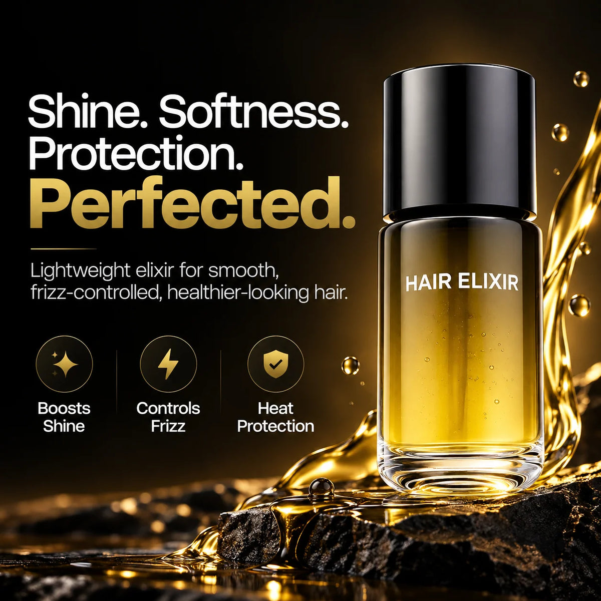 ✨🌿 Lightweight Botanical Hair Elixir – Smooth Frizz, Boost Shine & Soften Hair 💛