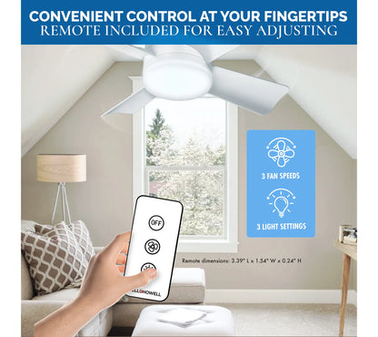 2-in-1 Socket Ceiling Fan & LED Light with Remote 💡🌀