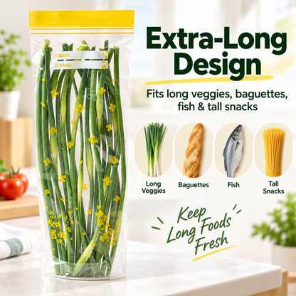 🌿Reusable thickened double-layer food-grade plastic airtight food storage bags