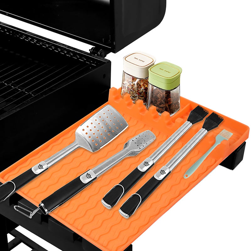 🍖 Silicone BBQ Side Shelf Mat – Clean Grill, Easy Cook 🔥