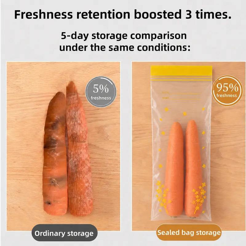 🌿Reusable thickened double-layer food-grade plastic airtight food storage bags