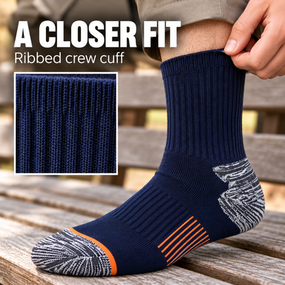 🧦 Cushioned Crew Socks – Thick Comfort for Chilly Morning Walks