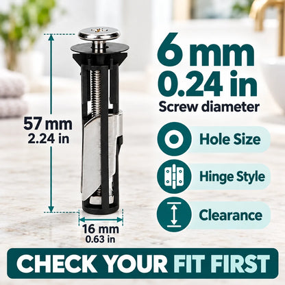 🔧 Toilet Seat Replacement Bolt Kit – Toggle Fixings with Washers