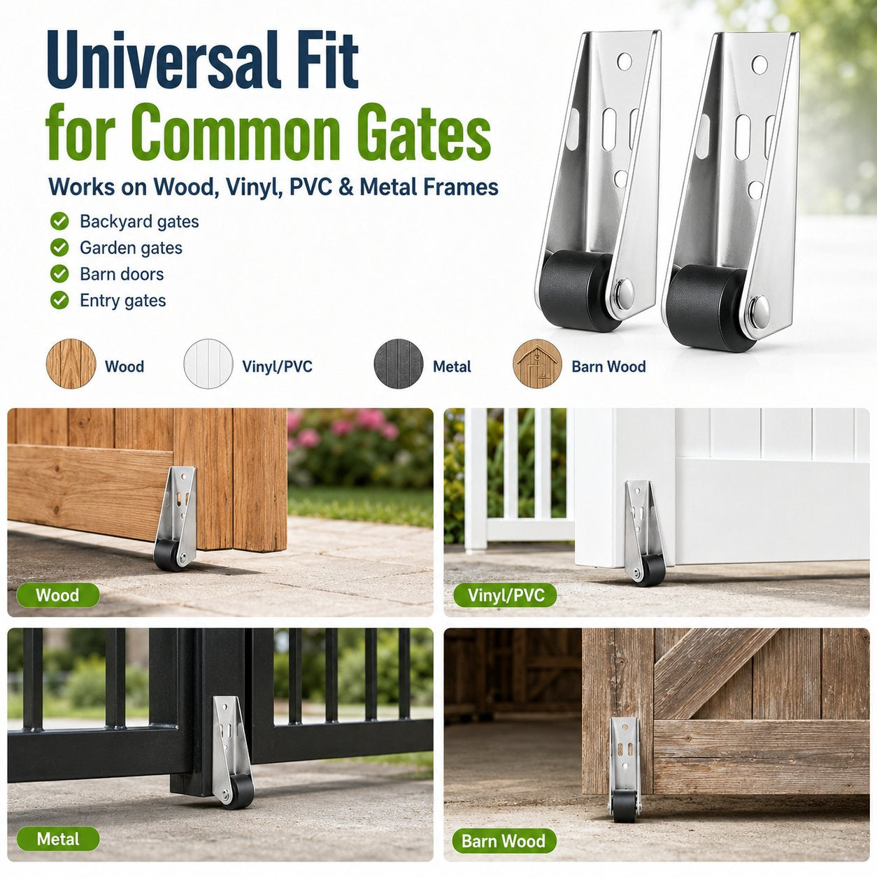 🔧 110LBS Vertical Track Roller – Anti-Wobble Door Guide System