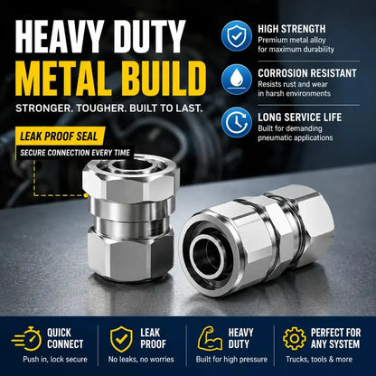 🚛Heavy-duty truck pneumatic piping leak-proof 4-16mm fitting kit (8 pieces) - Compressor piping fittings