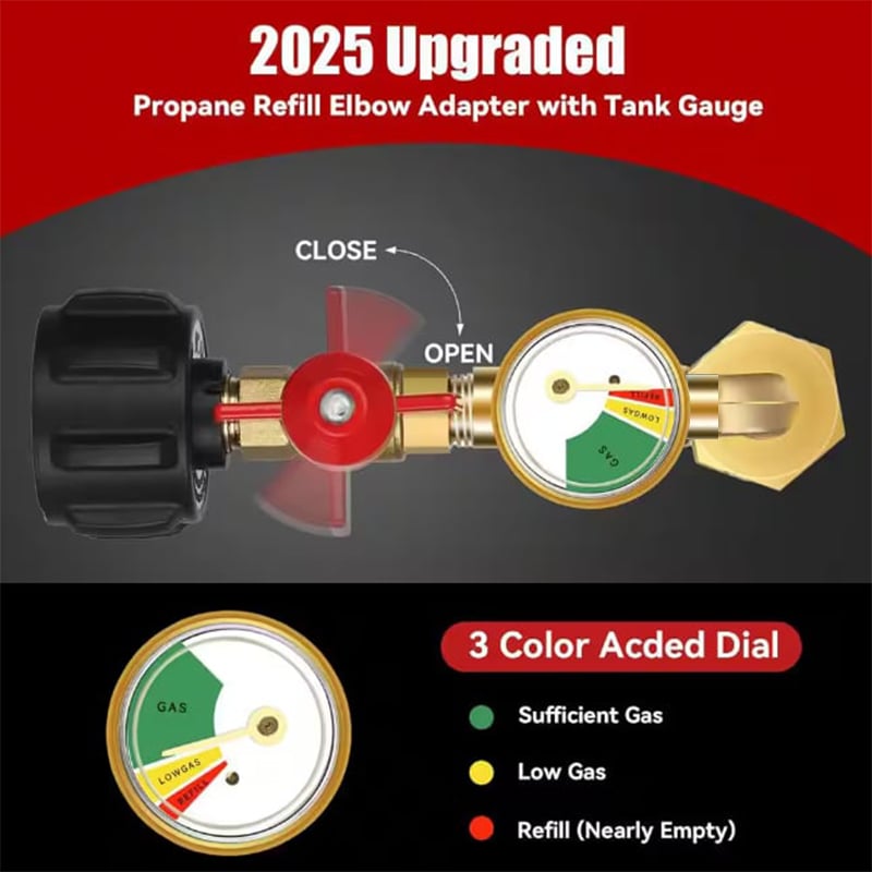 ✨ Top-Rated Propane Refill Elbow Adapter with Tank Gauge