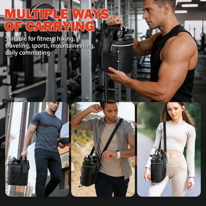 🏋️ Magnetic Gym Bag with Bottle Holder – Strong & Secure