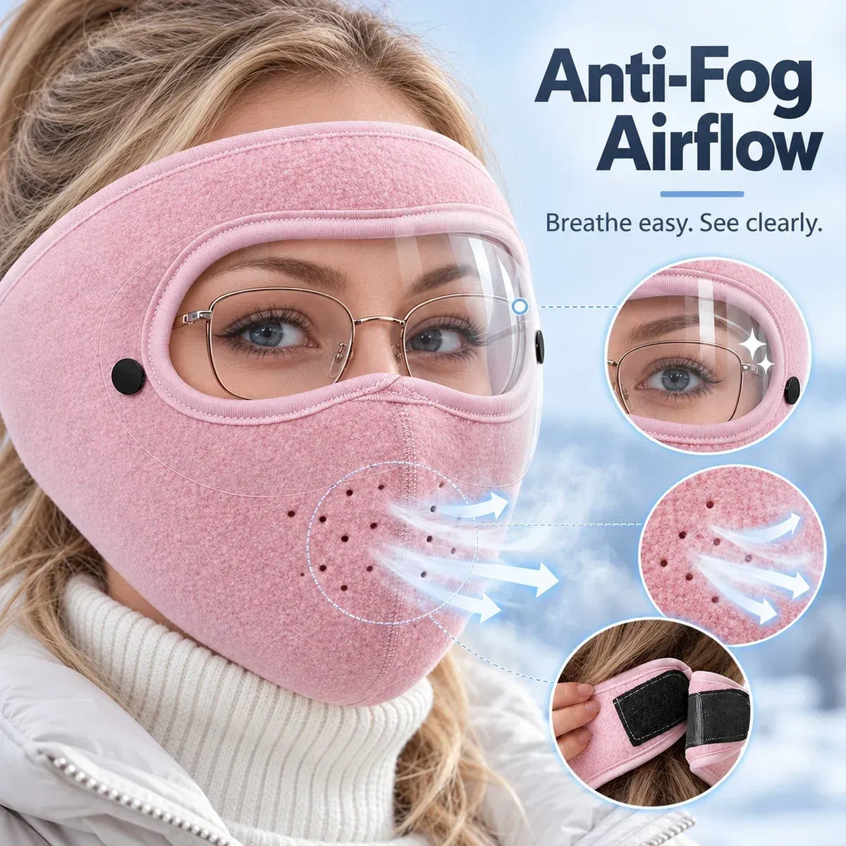 Warm Breathable Face Cover for Winter Cycling & Trail Adventures