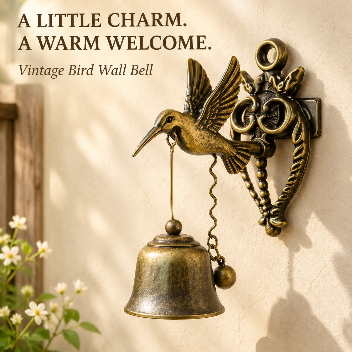🐦 Vintage Animal Wall Bell 🔔 –Elegant Vintage Wall Accent for Home & Garden 🏡