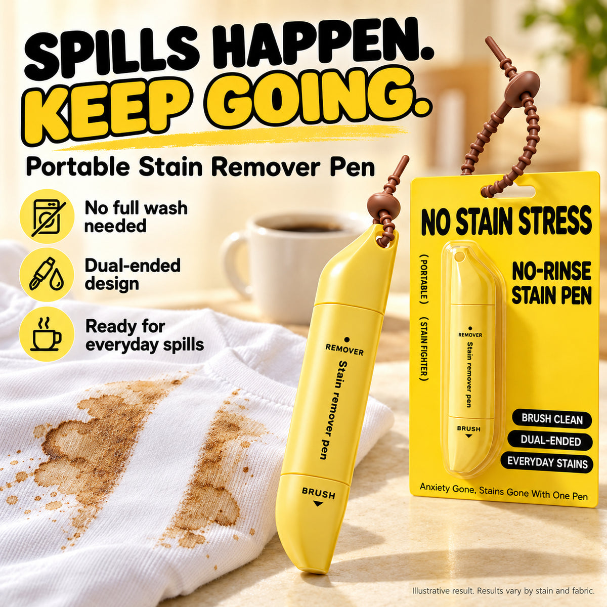 ✨ Portable Dual-Head Stain Remover Pen – Tackle Everyday Stains
