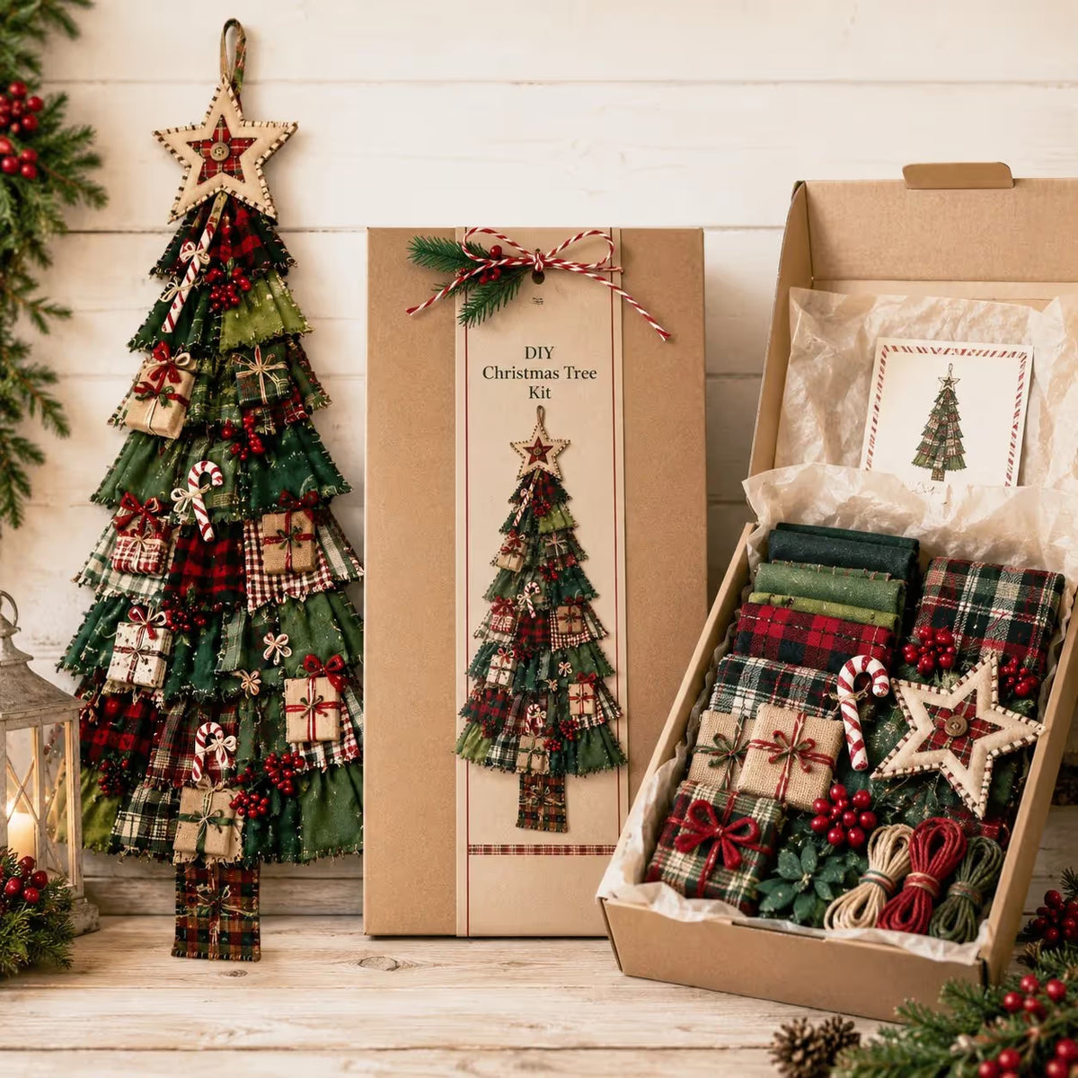 ⭐ The Ultimate Holiday DIY Craft Oversized Patchwork Christmas Tree Door Hanging Banner Kit 🎄🚪