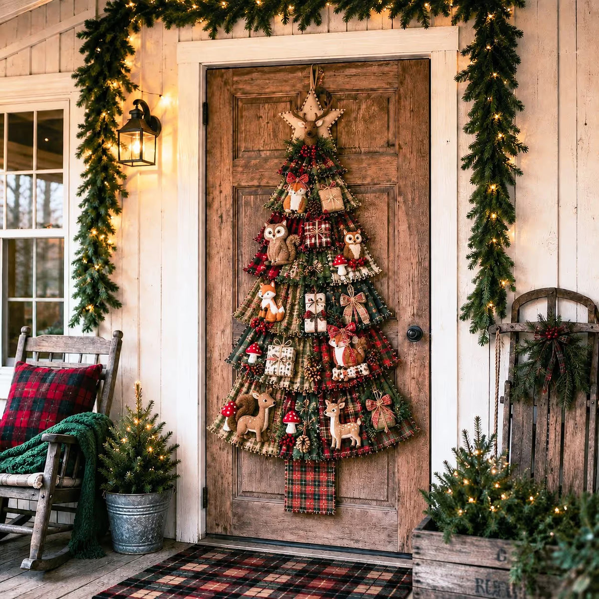 ⭐ The Ultimate Holiday DIY Craft Oversized Patchwork Christmas Tree Door Hanging Banner Kit 🎄🚪