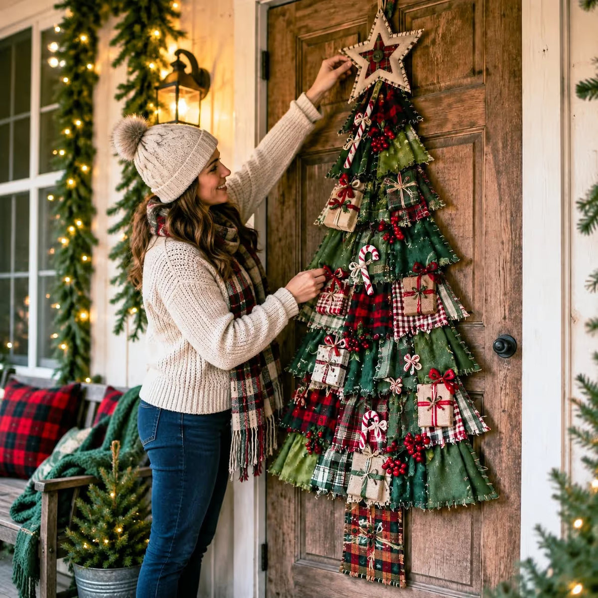 ⭐ The Ultimate Holiday DIY Craft Oversized Patchwork Christmas Tree Door Hanging Banner Kit 🎄🚪