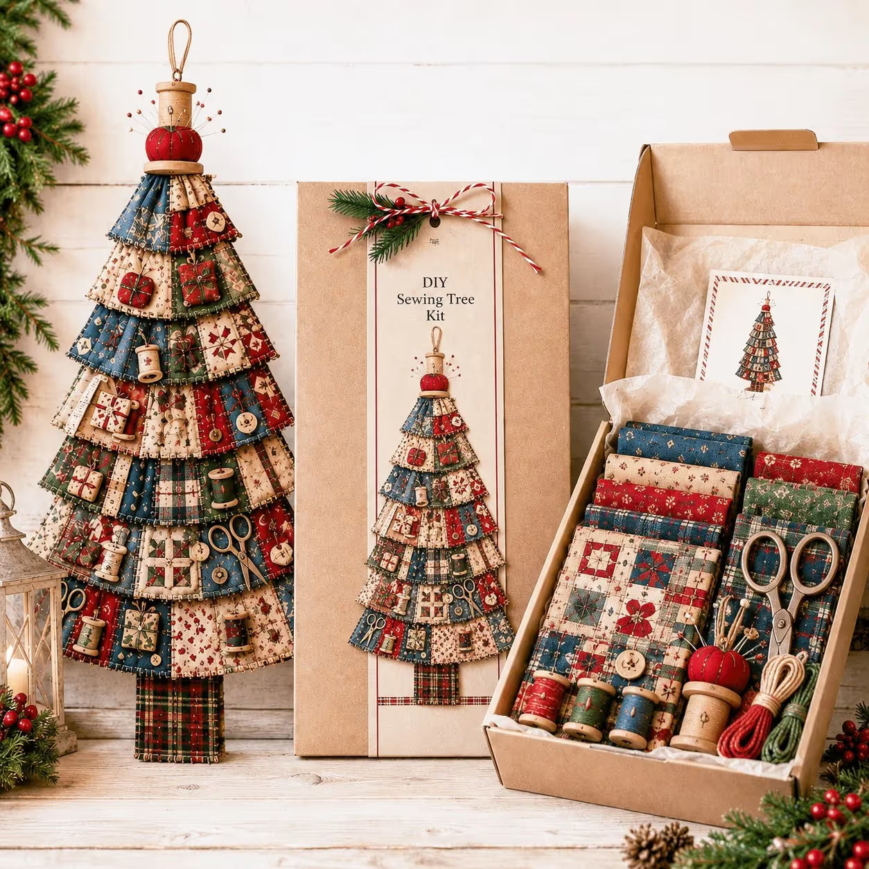 ⭐ The Ultimate Holiday DIY Craft Oversized Patchwork Christmas Tree Door Hanging Banner Kit 🎄🚪