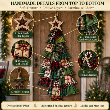 ⭐ The Ultimate Holiday DIY Craft Oversized Patchwork Christmas Tree Door Hanging Banner Kit 🎄🚪