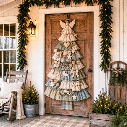 ⭐ The Ultimate Holiday DIY Craft Oversized Patchwork Christmas Tree Door Hanging Banner Kit 🎄🚪