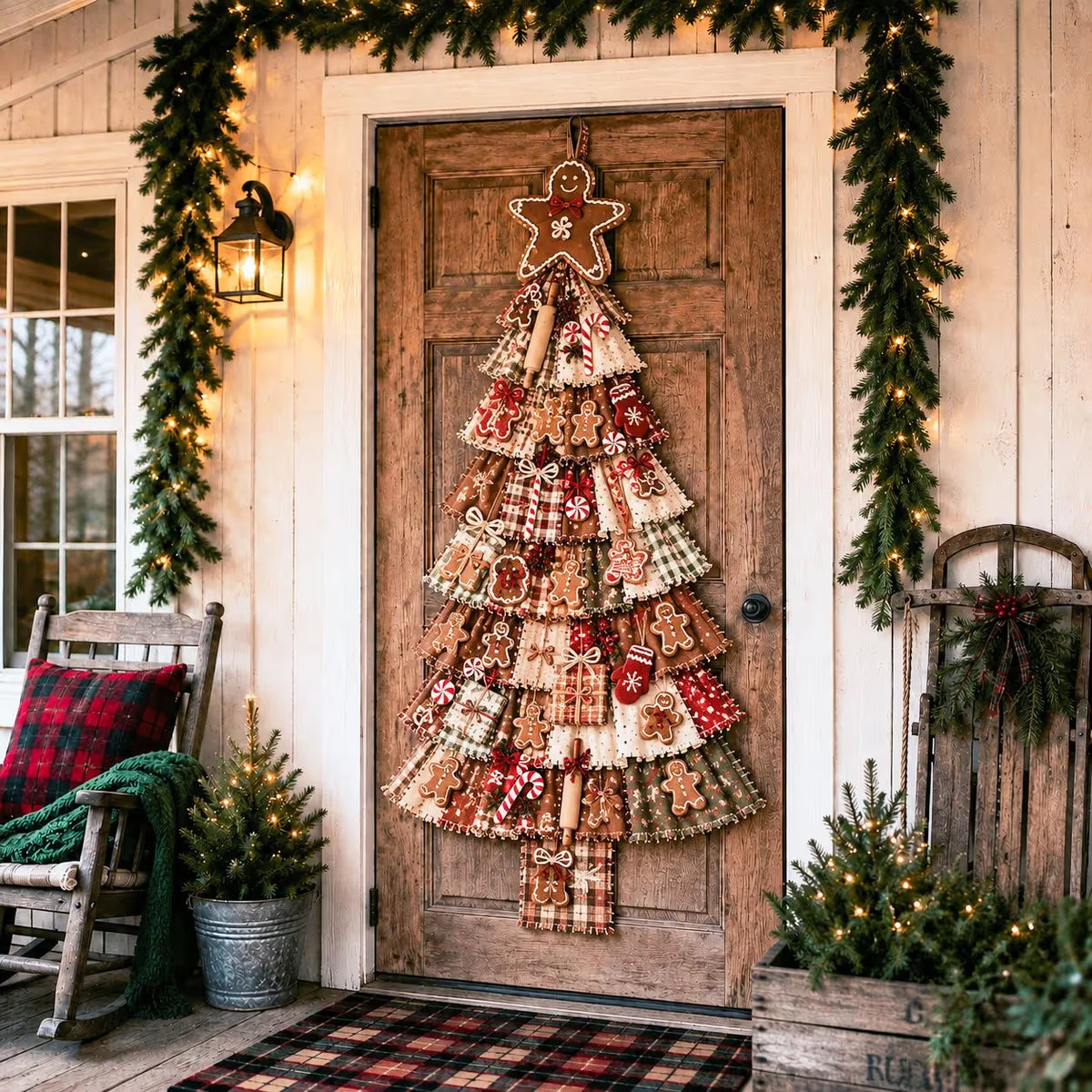 ⭐ The Ultimate Holiday DIY Craft Oversized Patchwork Christmas Tree Door Hanging Banner Kit 🎄🚪