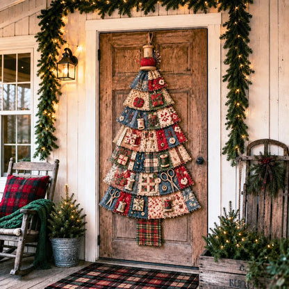 ⭐ The Ultimate Holiday DIY Craft Oversized Patchwork Christmas Tree Door Hanging Banner Kit 🎄🚪