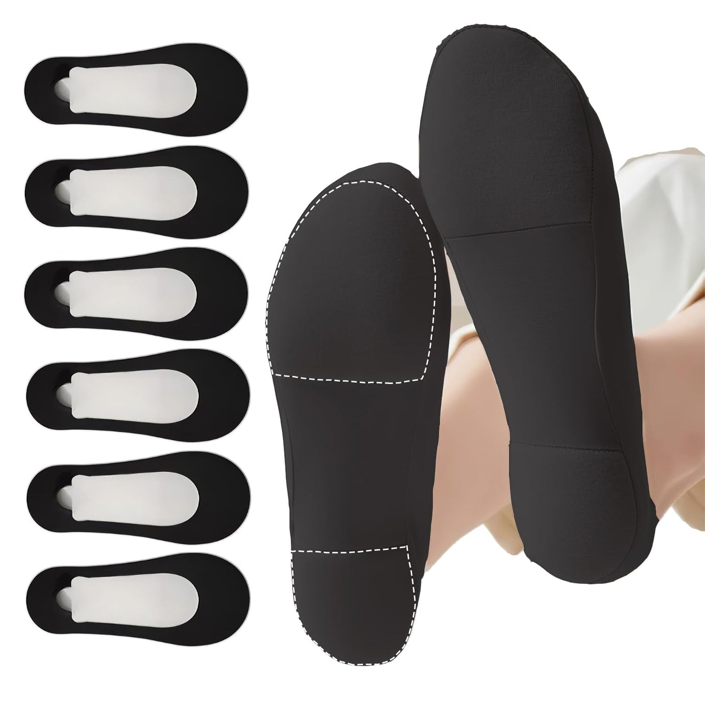 Padded Invisible Boat Socks for Women