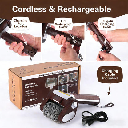 🔥 Electric Grill Cleaner 🧼 Bristle-Free BBQ Cleaning Brush