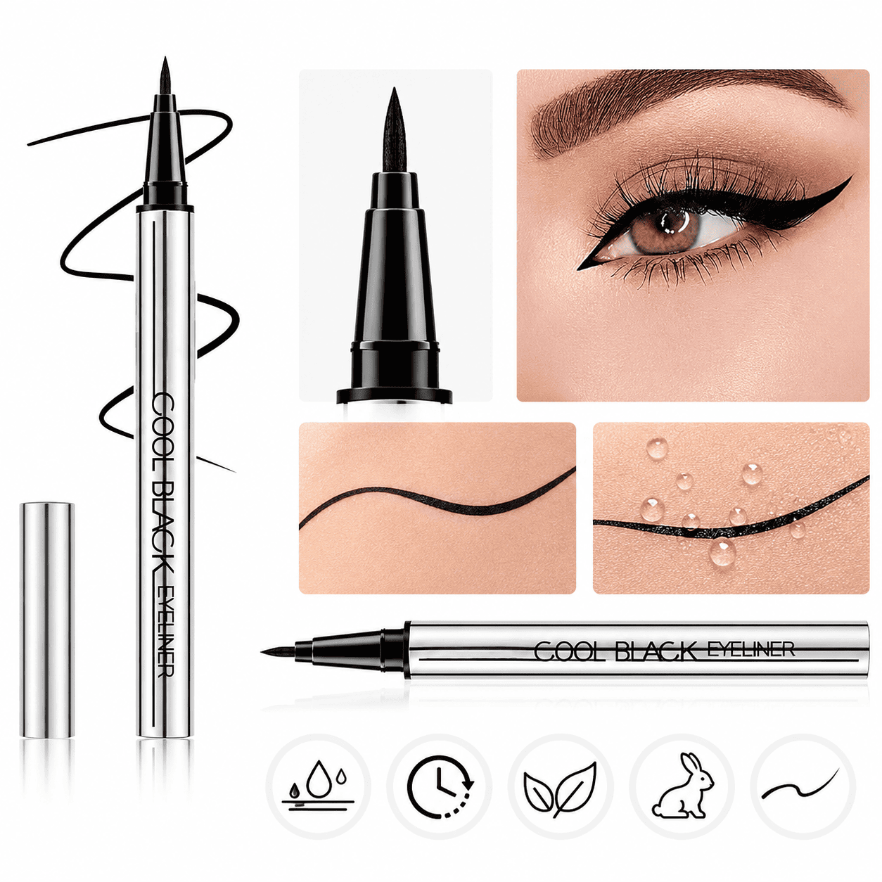 ✨ Long-Lasting Waterproof Eyeliner 🖤