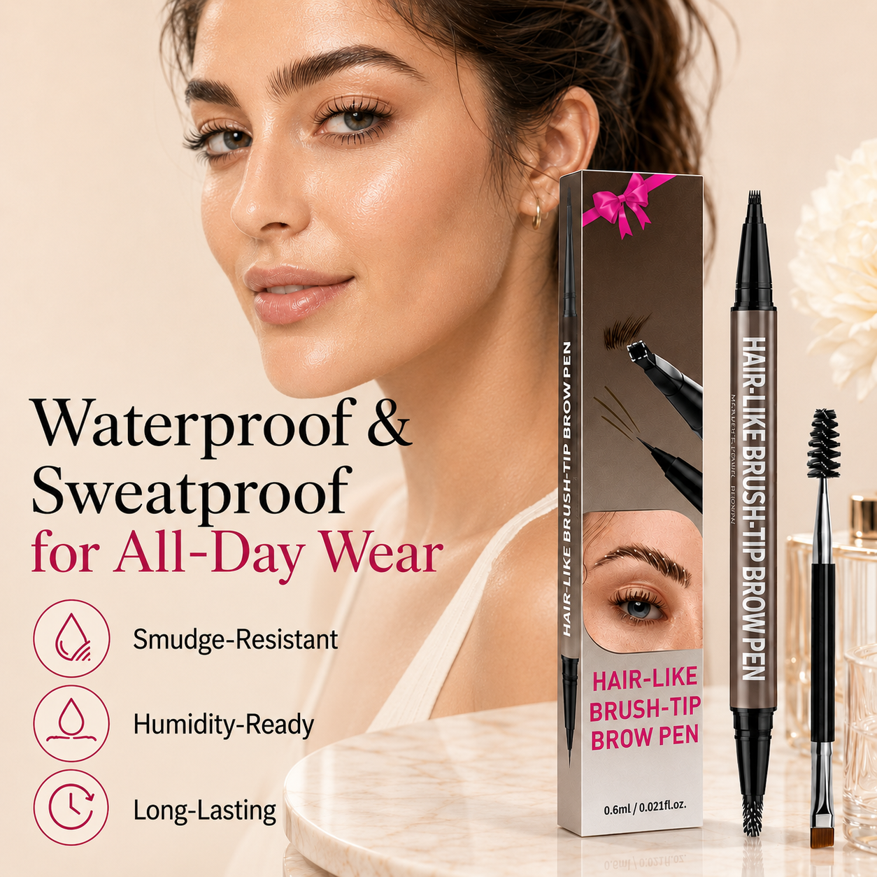 Dual-Ended Hair-Like Brush-Tip Brow Pen✨