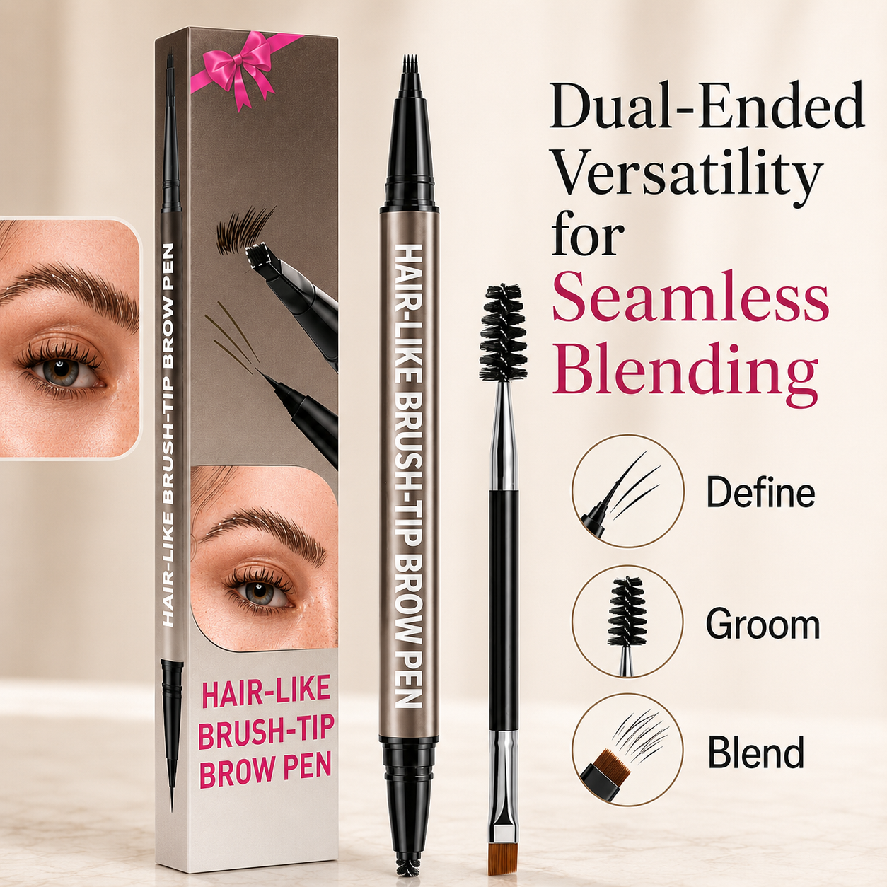 Dual-Ended Hair-Like Brush-Tip Brow Pen✨