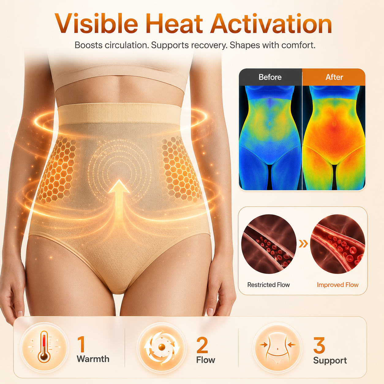 Breathable Honeycomb Postpartum Shaping Briefs