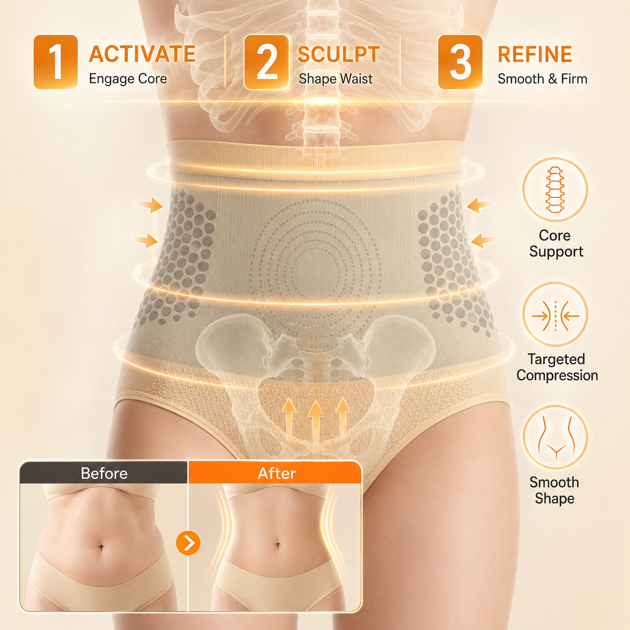 Breathable Honeycomb Postpartum Shaping Briefs
