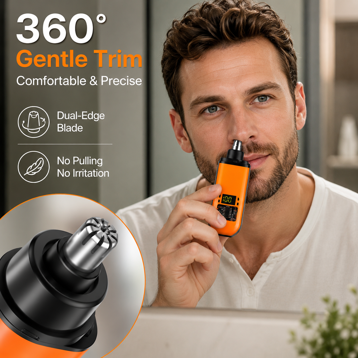 🛠️Professional LED Display Nose Hair Trimmer