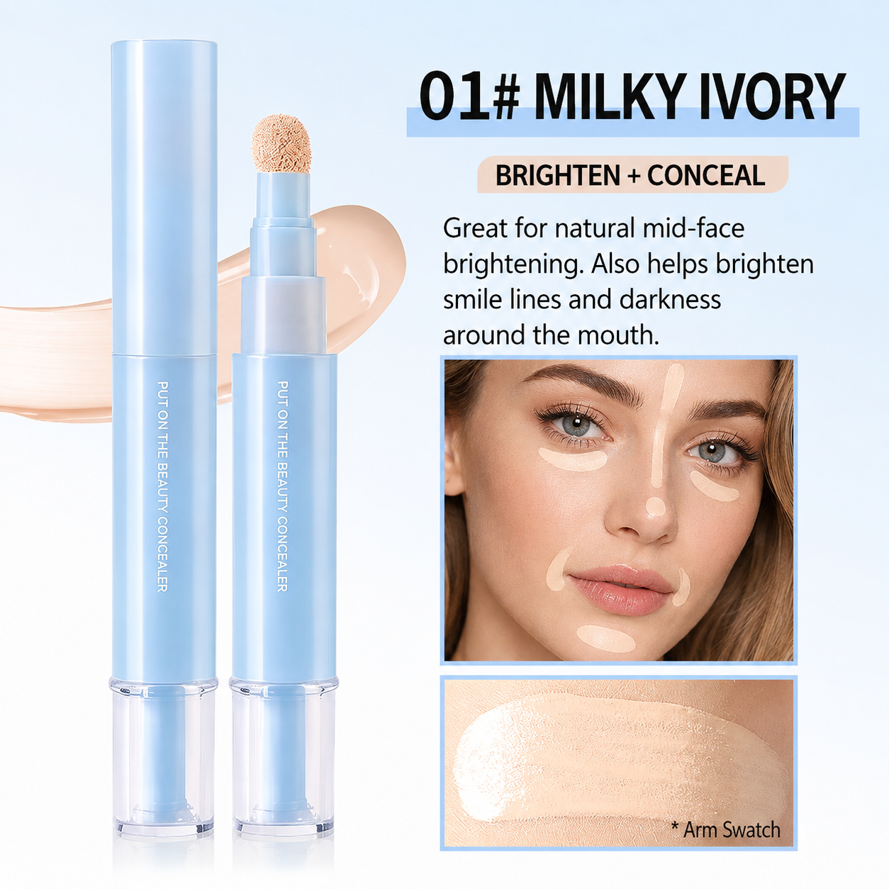 2-in-1 Hydrating Concealer Pen | Brighten, Cover & Blend