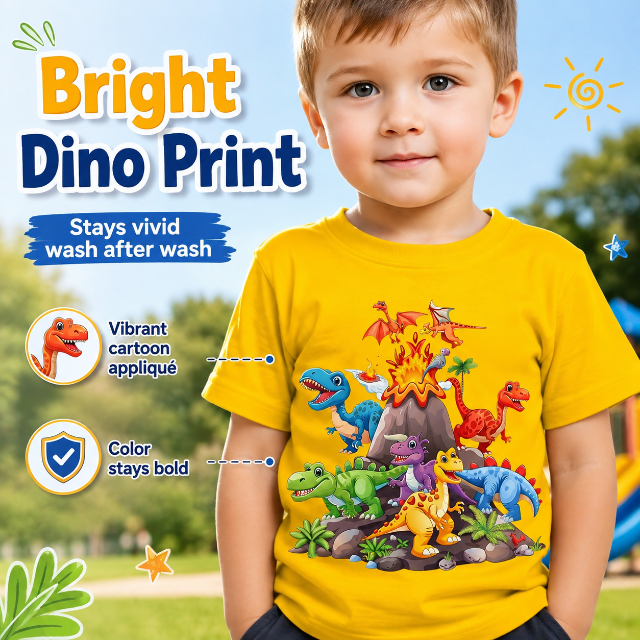 🌞Kids Dinosaur Graphic T-Shirt | Lightweight Summer Tee