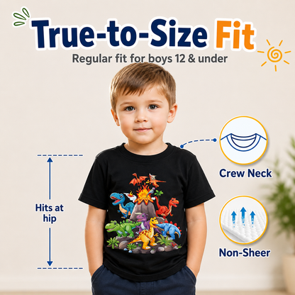🌞Kids Dinosaur Graphic T-Shirt | Lightweight Summer Tee