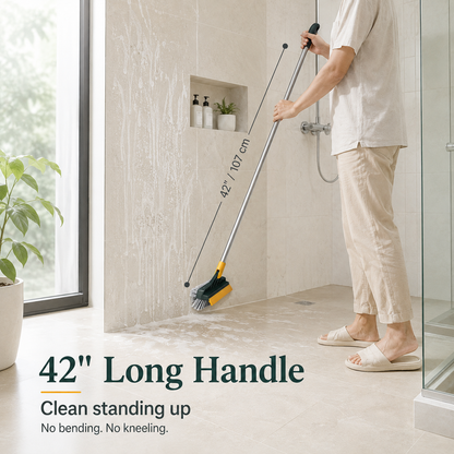 🧹3-in-1 Floor Scrubber Brush with Squeegee