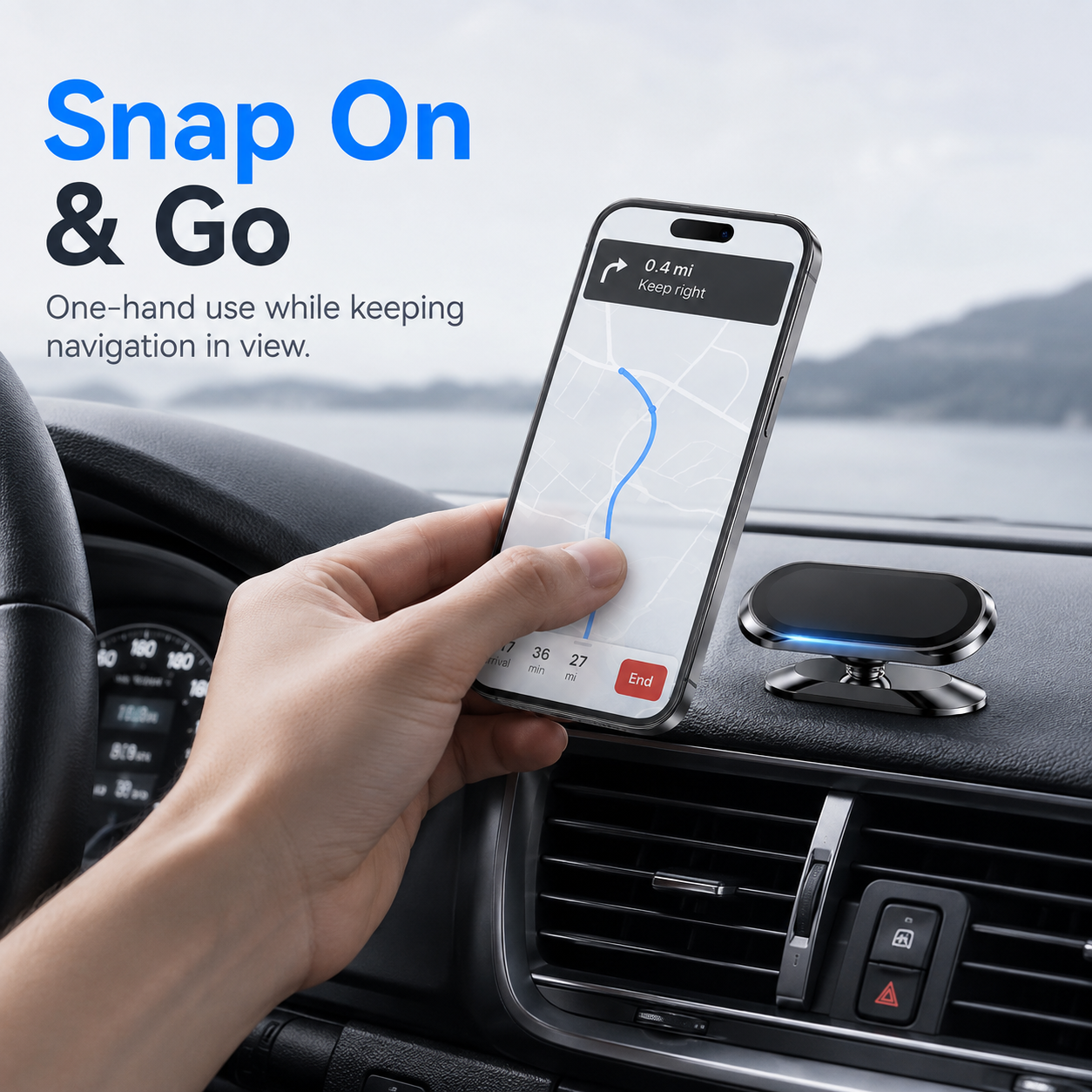 2-Pack Magnetic Car Phone Holder | 360° Dashboard Mount