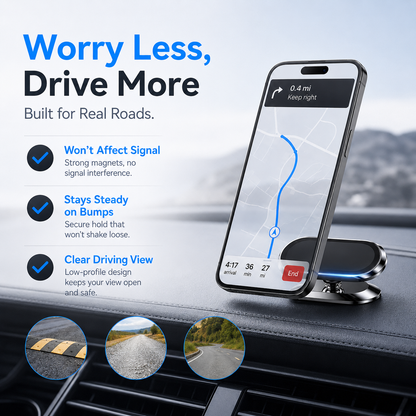 2-Pack Magnetic Car Phone Holder | 360° Dashboard Mount