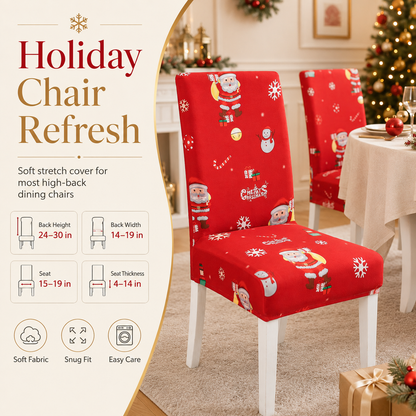 🎄Christmas Stretch Dining Chair Cover | Holiday Decor
