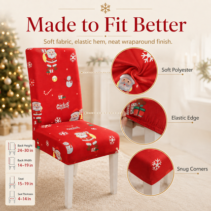 🎄Christmas Stretch Dining Chair Cover | Holiday Decor