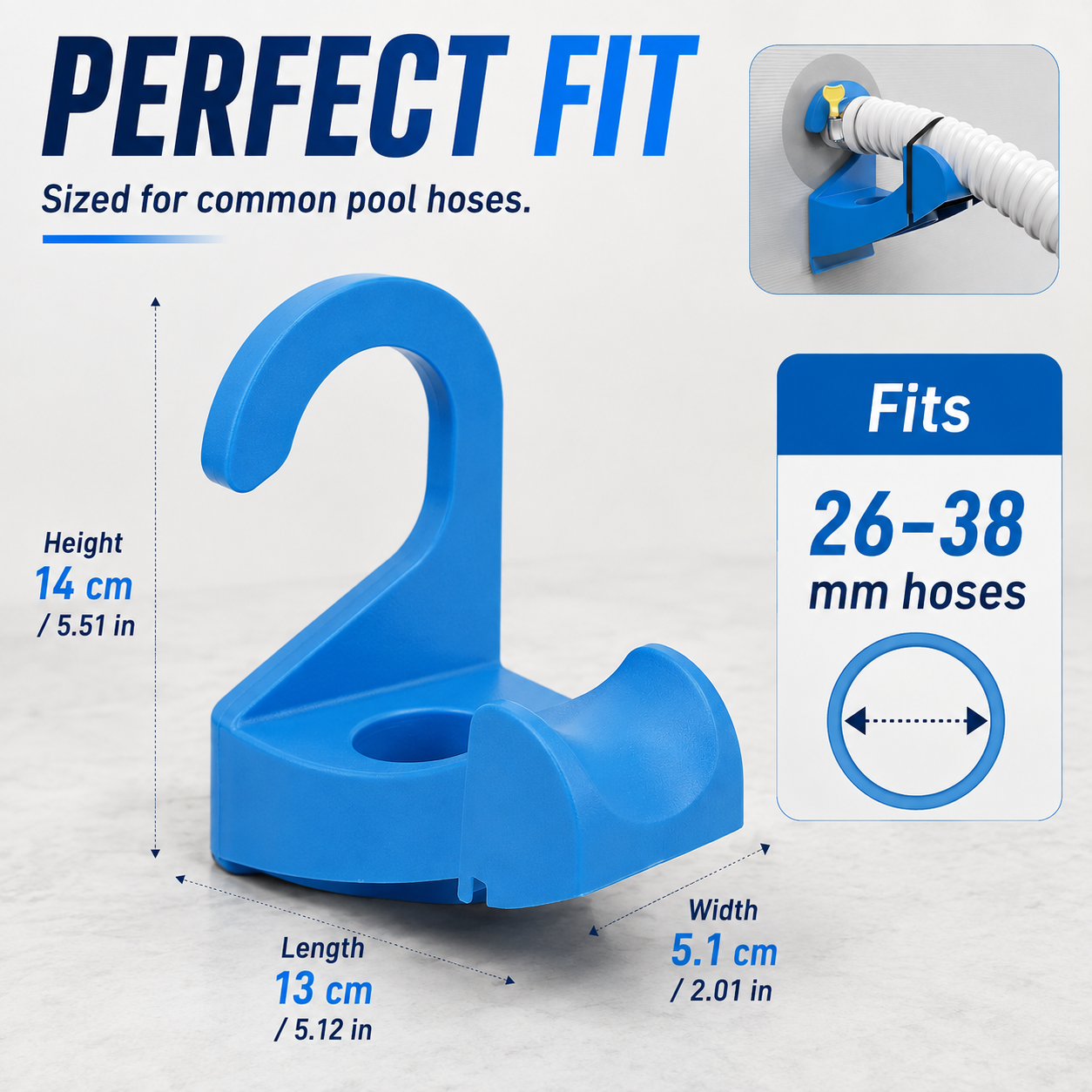 Pool Hose Holder for Secure Above-Ground Pool Hose Support