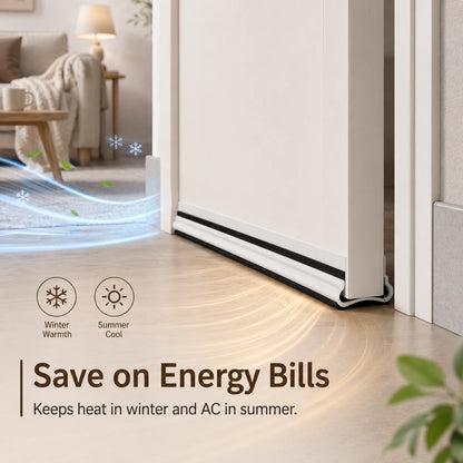 Triple-Layer Under Door Draft Stopper & Weather Strip | Seal Gap