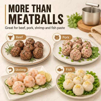 Stainless Steel Meatball Maker | Quick Prep & Non-Stick Press