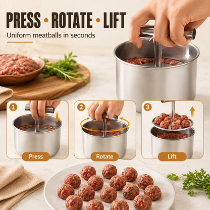 Stainless Steel Meatball Maker | Quick Prep & Non-Stick Press