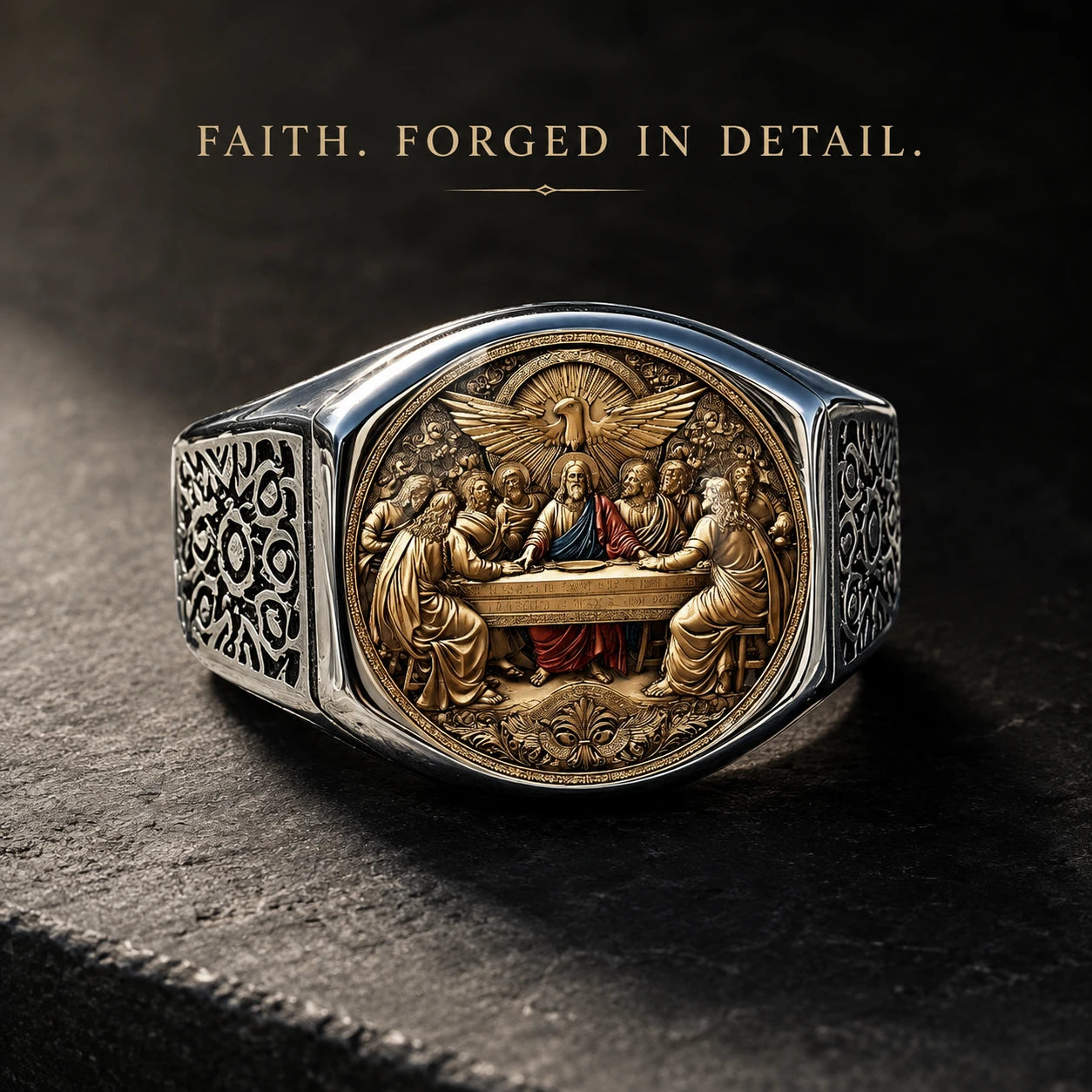 Faith & Fellowship Statement Ring | Symbolic Men's Gift