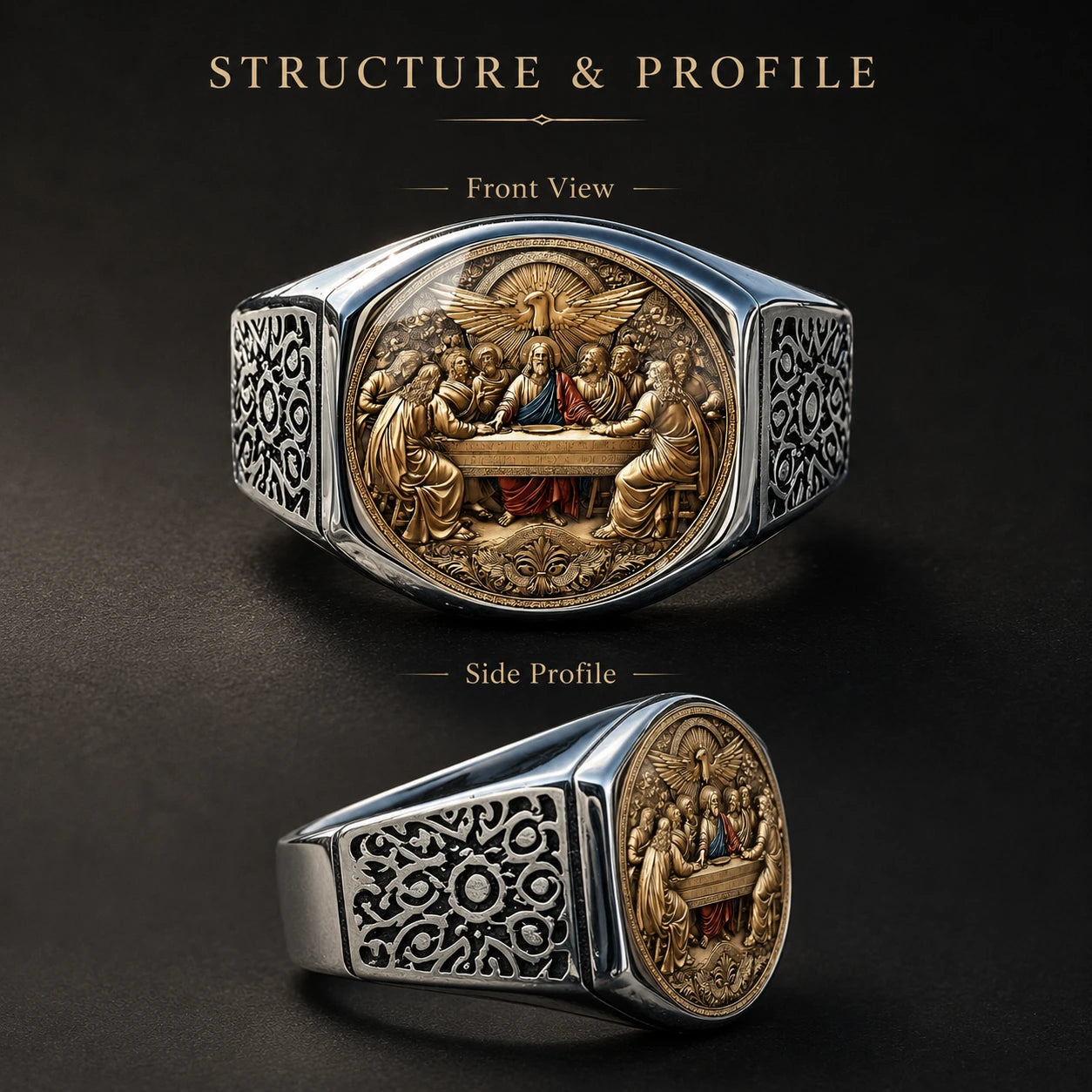 Faith & Fellowship Statement Ring | Symbolic Men's Gift