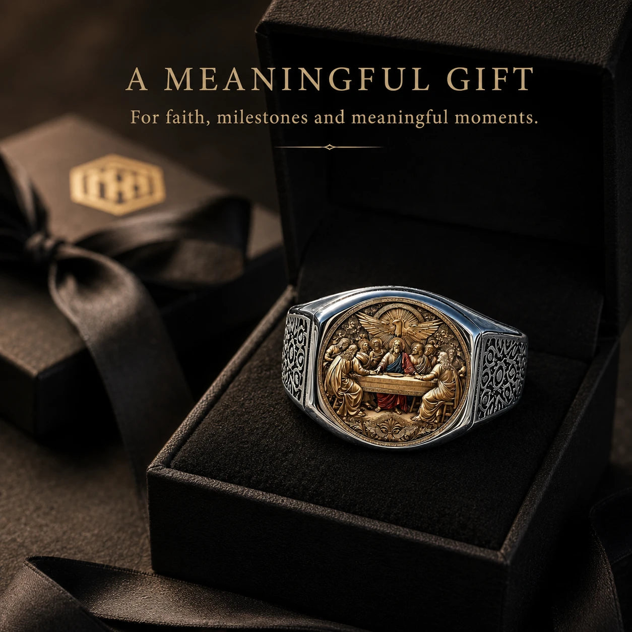 Faith & Fellowship Statement Ring | Symbolic Men's Gift