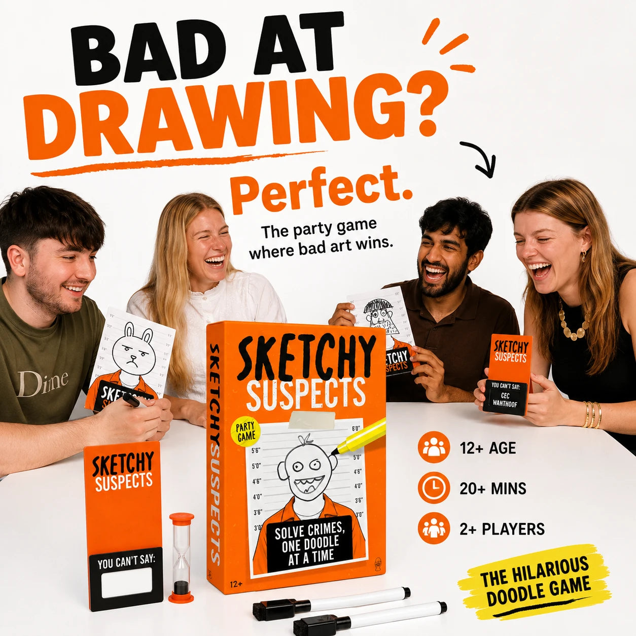 Sketchy Suspects Party Game