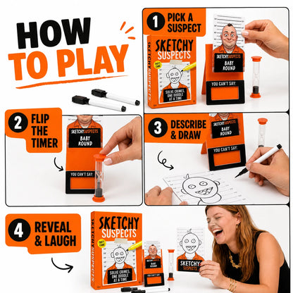 Sketchy Suspects Party Game