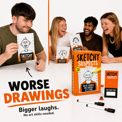 Sketchy Suspects Party Game