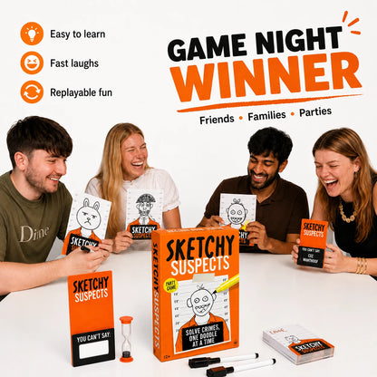 Sketchy Suspects Party Game